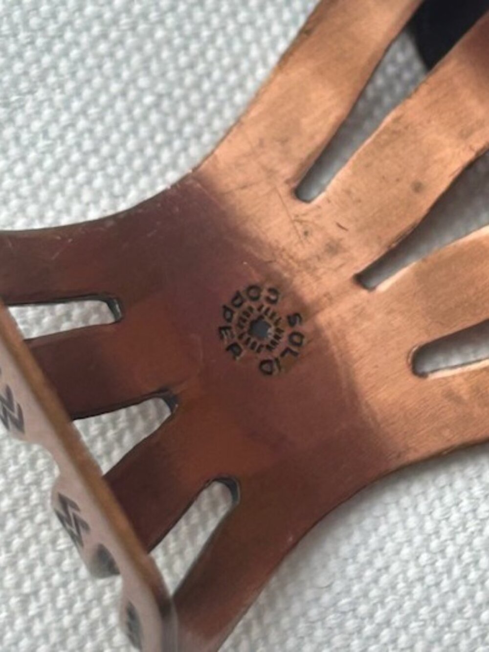 BELL TRADING POST Solid Copper Butterfly Turquoise Cuff BRACELET - Picture 11 of 11